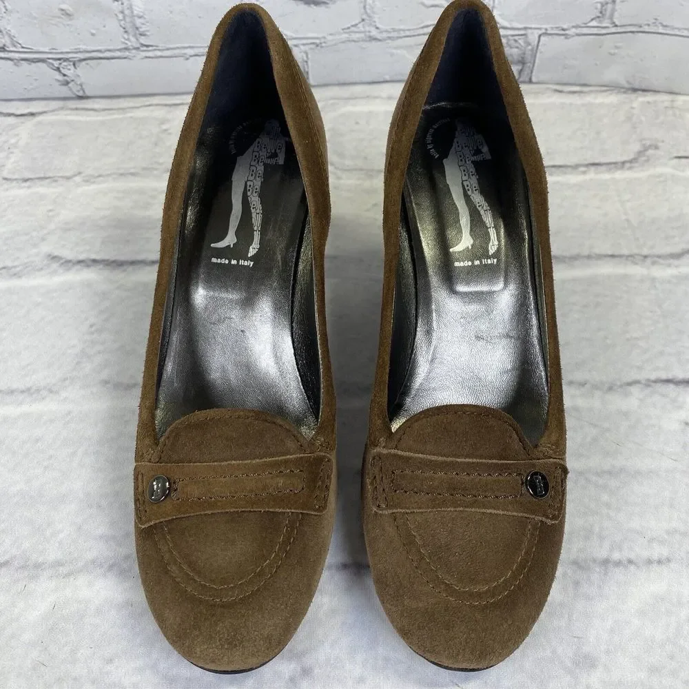 Belle By‎ Sigerson Morisson 4142 Sigaro Suede Designer Pumps Size 9.5 B Italy